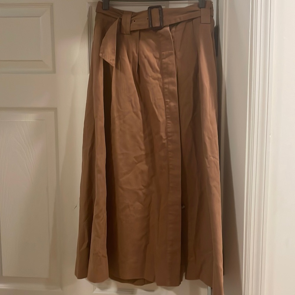 Madewell button up high waisted cotton midi skirt